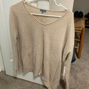 Asymmetrical Cashmere V-Neck